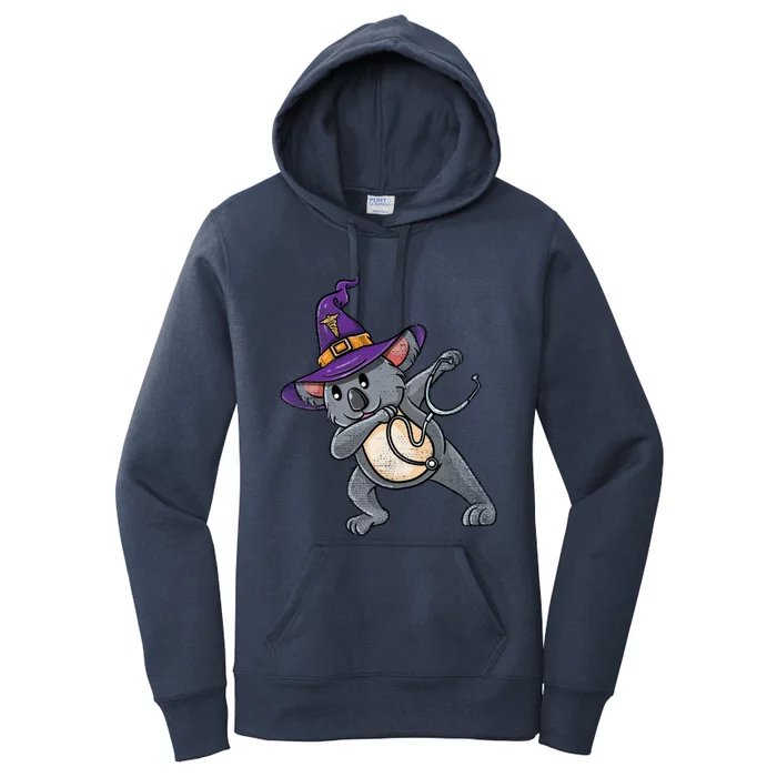 Witch Dabbing Koala Nurse Vintage Great Gift Women's Pullover Hoodie