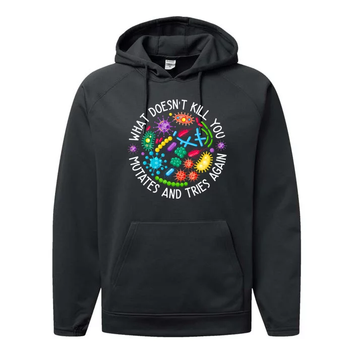 What DoesnT Kill You Mutates And Tries Again Lab Week 2024 Performance Fleece Hoodie