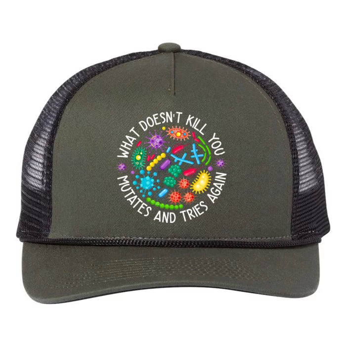 What DoesnT Kill You Mutates And Tries Again Lab Week 2024 Retro Rope Trucker Hat Cap