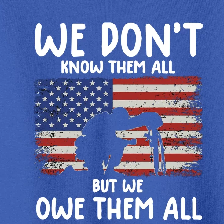 We Dont Know Them All But We Owe Them All Veterans Day Tee Gift Toddler T-Shirt