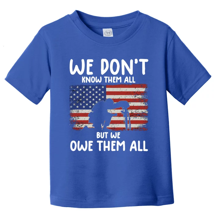 We Dont Know Them All But We Owe Them All Veterans Day Tee Gift Toddler T-Shirt