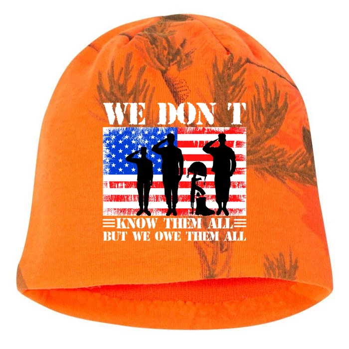 We Dont Know Them All But We Owe Them All Memorial Veterans Gift Kati - Camo Knit Beanie