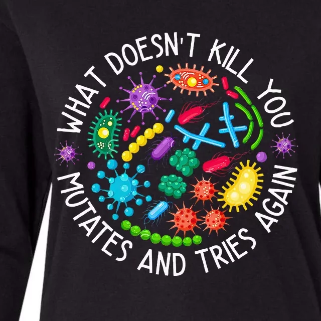 What DoesnT Kill You Mutates And Tries Again Lab Week 2024 Womens Cotton Relaxed Long Sleeve T-Shirt