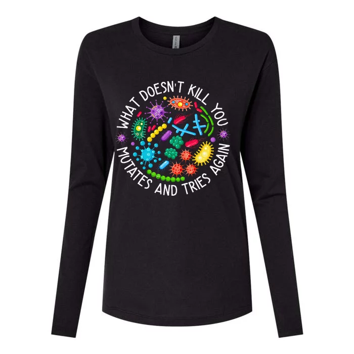 What DoesnT Kill You Mutates And Tries Again Lab Week 2024 Womens Cotton Relaxed Long Sleeve T-Shirt