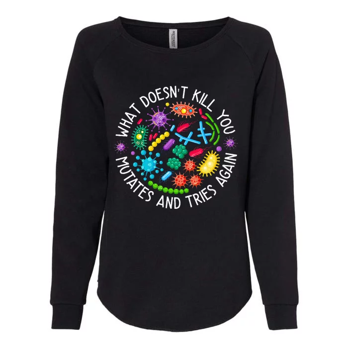 What DoesnT Kill You Mutates And Tries Again Lab Week 2024 Womens California Wash Sweatshirt