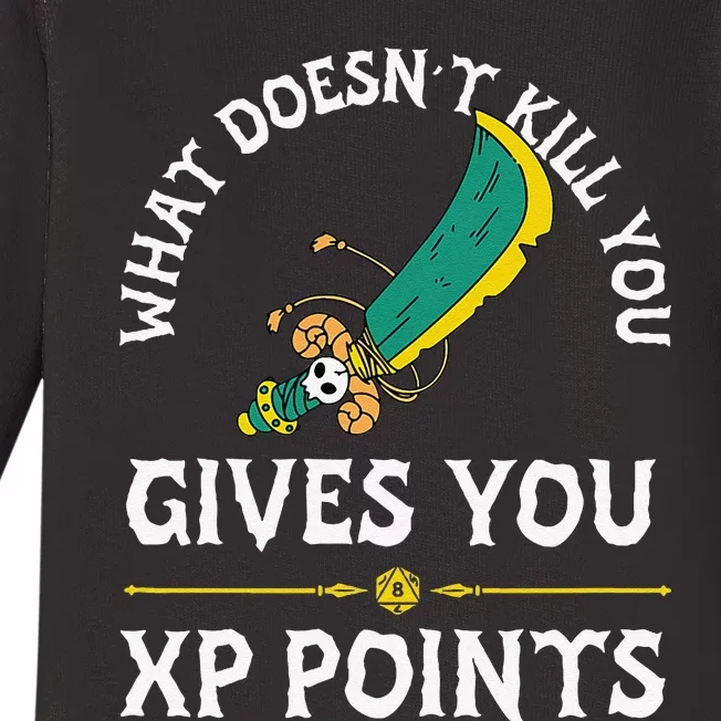 What DoesnT Kill You Gives You Xp Points Rpg Gamer Baby Long Sleeve Bodysuit