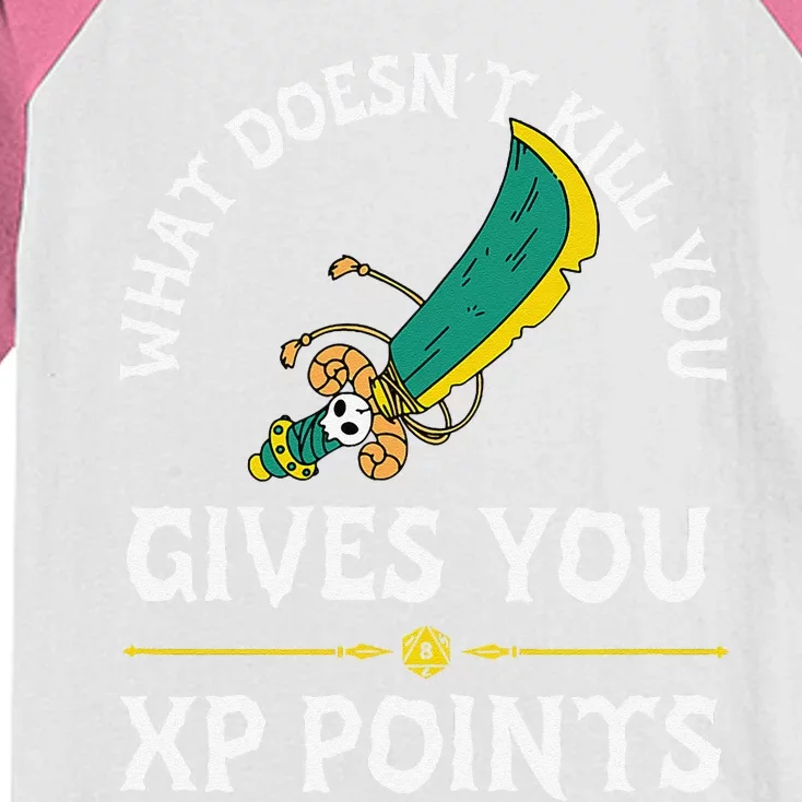 What DoesnT Kill You Gives You Xp Points Rpg Gamer Kids Colorblock Raglan Jersey