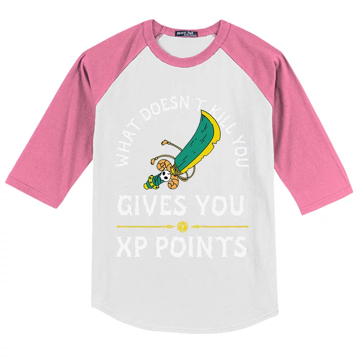 What DoesnT Kill You Gives You Xp Points Rpg Gamer Kids Colorblock Raglan Jersey