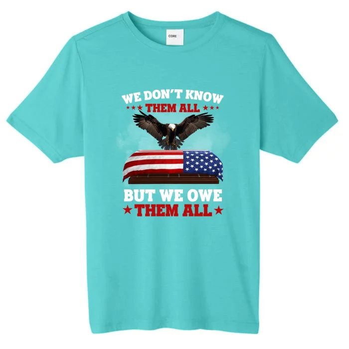 We Dont Know Them All But We Owe Them All Usa Flag Veteran Meaningful Gift ChromaSoft Performance T-Shirt