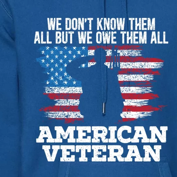 We Dont Know Them All But We Owe Them All American Veteran Gift Premium Hoodie