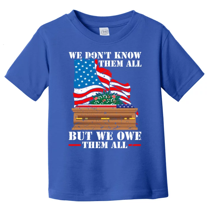 We Dont Know Them All But We Owe Them All Veteran Day Gift Toddler T-Shirt