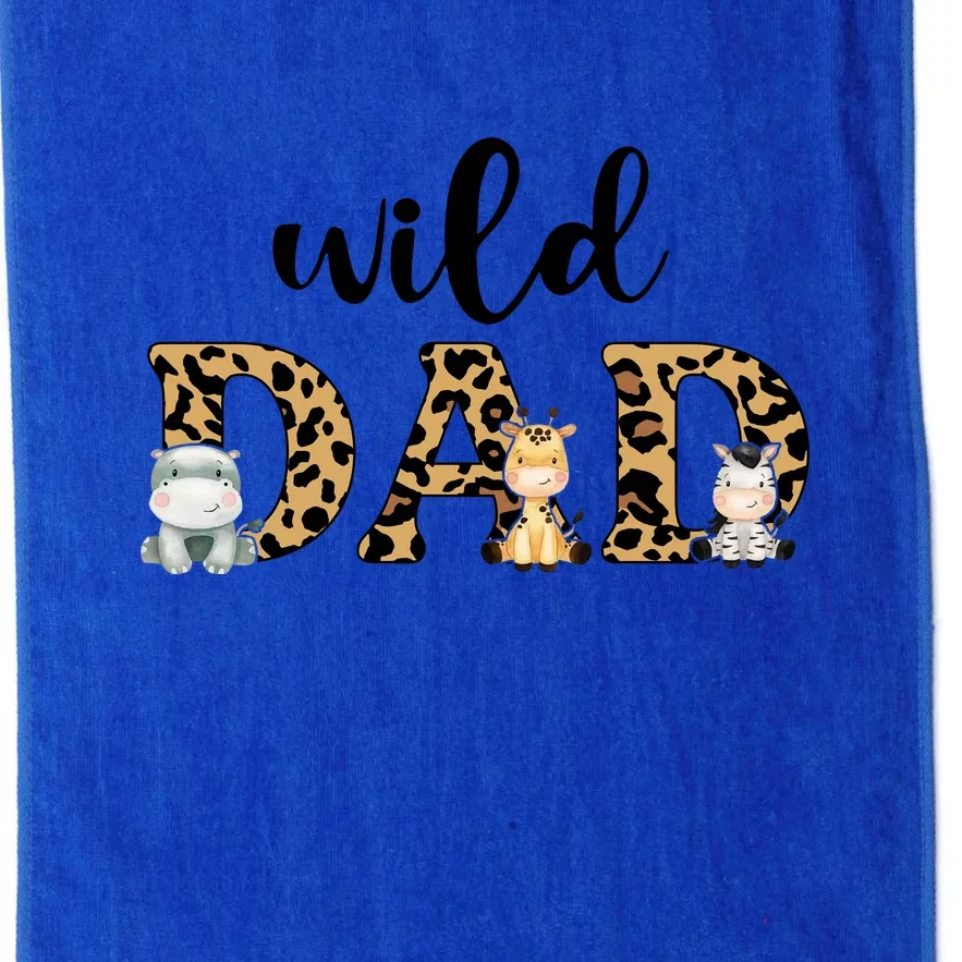 Wild Dad Leopard Zoo Theme Birthday Animal Safari Jungle Animal Platinum Collection Golf Towel