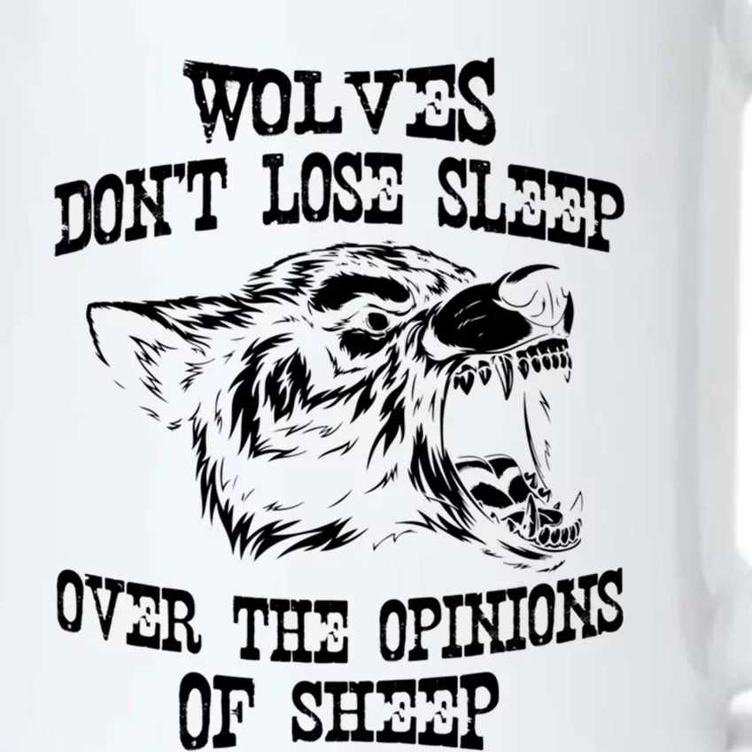 Wolves Dont Lose Sleep Over Opinions Of Sheep Wolf Gift Black Color Changing Mug