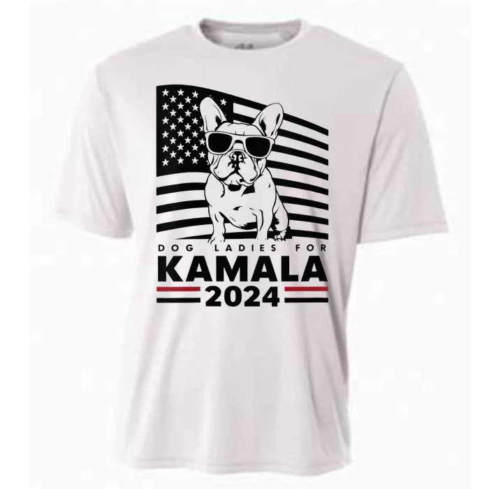 Wo Dog Ladies For Kamala Harris 2024 Funny Election Graphic Vneck Cooling Performance Crew T-Shirt