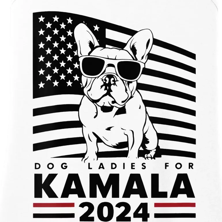 Wo Dog Ladies For Kamala Harris 2024 Funny Election Graphic Vneck Ladies Essential Tank