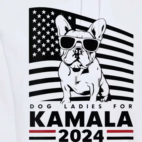 Wo Dog Ladies For Kamala Harris 2024 Funny Election Graphic Vneck Premium Hoodie