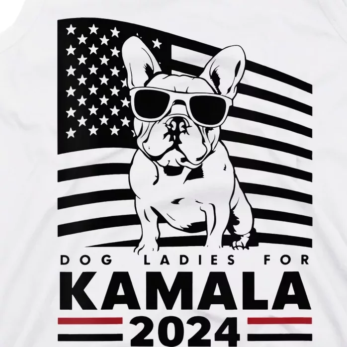 Wo Dog Ladies For Kamala Harris 2024 Funny Election Graphic Vneck Tank Top