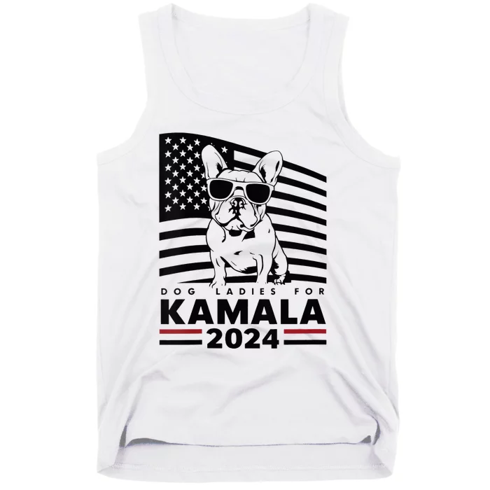 Wo Dog Ladies For Kamala Harris 2024 Funny Election Graphic Vneck Tank Top