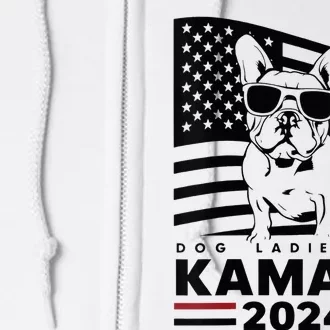 Wo Dog Ladies For Kamala Harris 2024 Funny Election Graphic Vneck Full Zip Hoodie