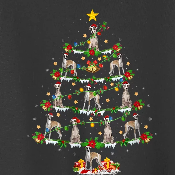 Whippet Dog Lover Xmas Lighting Whippet Christmas Ree Toddler T-Shirt