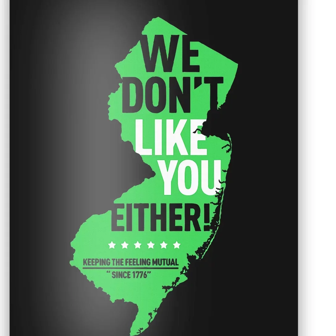 We DonT Like You Either New Jersey New York Rivalry Poster