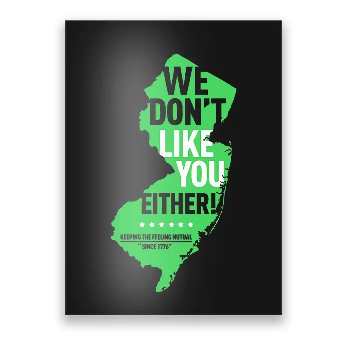 We DonT Like You Either New Jersey New York Rivalry Poster