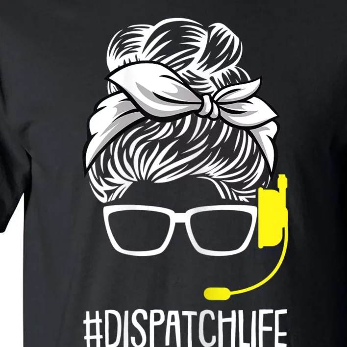 Womens Dispatch Life 911 Dispatcher Thin Gold Line Operator Tall T-Shirt