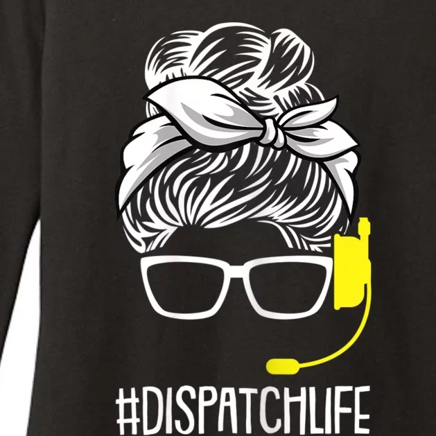 Womens Dispatch Life 911 Dispatcher Thin Gold Line Operator Womens CVC Long Sleeve Shirt