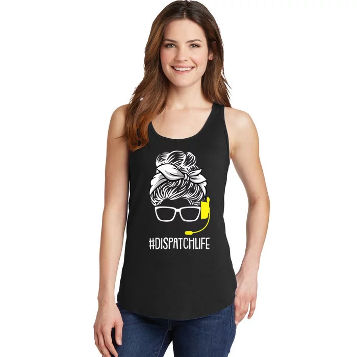 Womens Dispatch Life 911 Dispatcher Thin Gold Line Operator Ladies Essential Tank