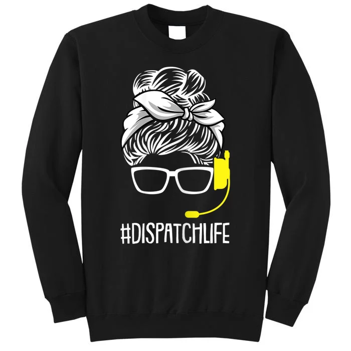 Womens Dispatch Life 911 Dispatcher Thin Gold Line Operator Tall Sweatshirt