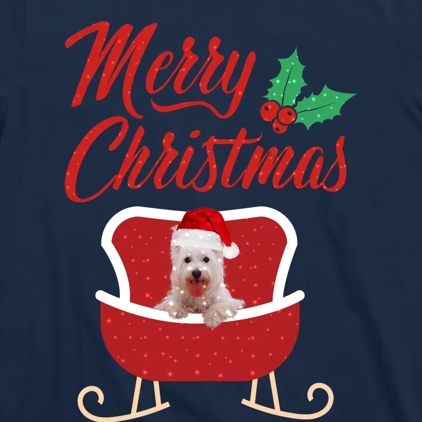 Westie Dog Merry Christmas Design For The Holiday Season! T-Shirt