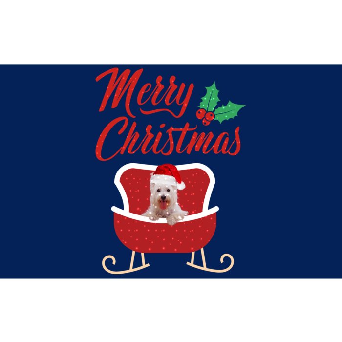 Westie Dog Merry Christmas Design For The Holiday Season! Bumper Sticker