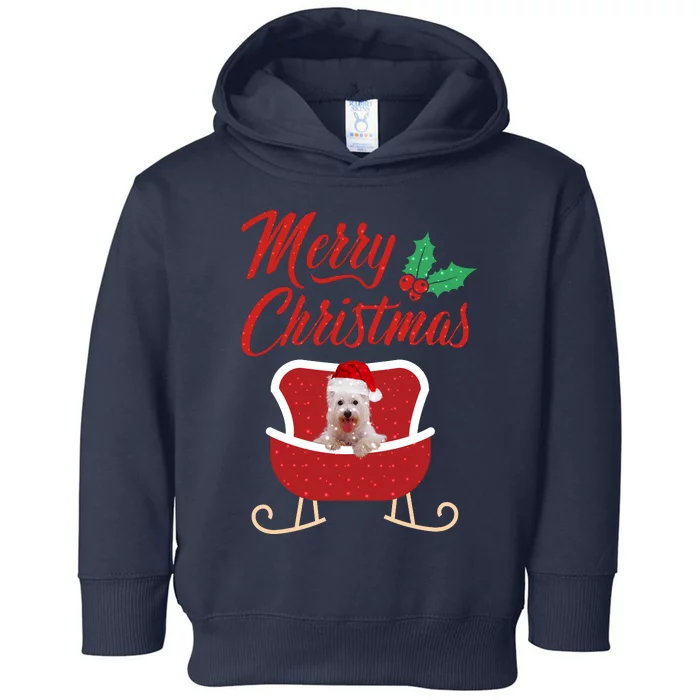 Westie Dog Merry Christmas Design For The Holiday Season! Toddler Hoodie