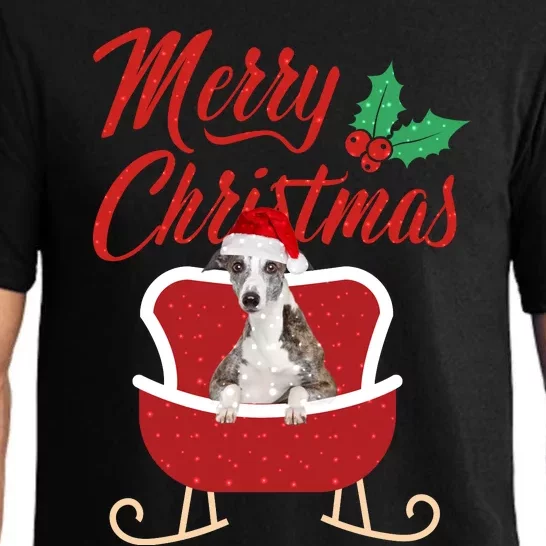 Whippet Dog Merry Christmas Design For The Holiday Season! Pajama Set