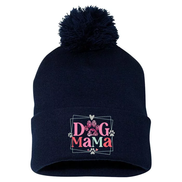 Women Dog Mama Dog And Cat Mom Furmama Mothers Day Pom Pom 12in Knit Beanie