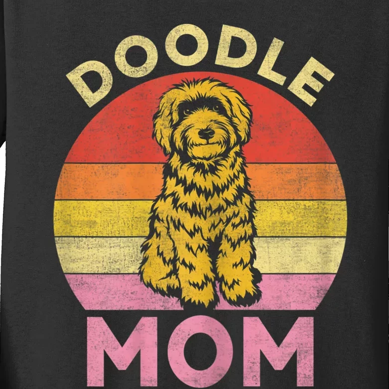 Womens Doodle Mom Aussie Doodle & Goldendoodle Mothers Day Mama Kids Long Sleeve Shirt