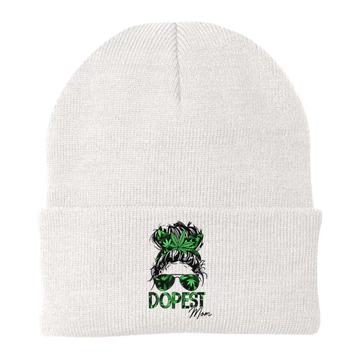 Worlds Dopest Mom Weed 420 Day Cannabis Funny Knit Cap Winter Beanie