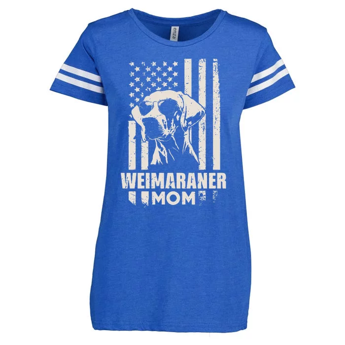 Weimaraner Dog Mom American Pride Enza Ladies Jersey Football T-Shirt