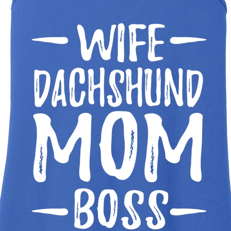 Wife Dachshund Mom Boss Funny Dog Mom Gift Idea Great Gift Ladies Essential Tank