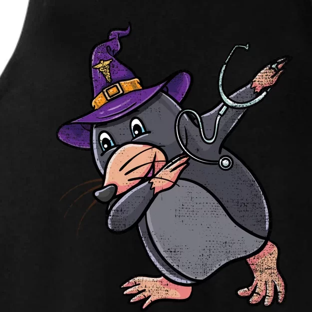 Witch Dabbing Mole Nurse Vintage Gift Ladies Tri-Blend Wicking Tank