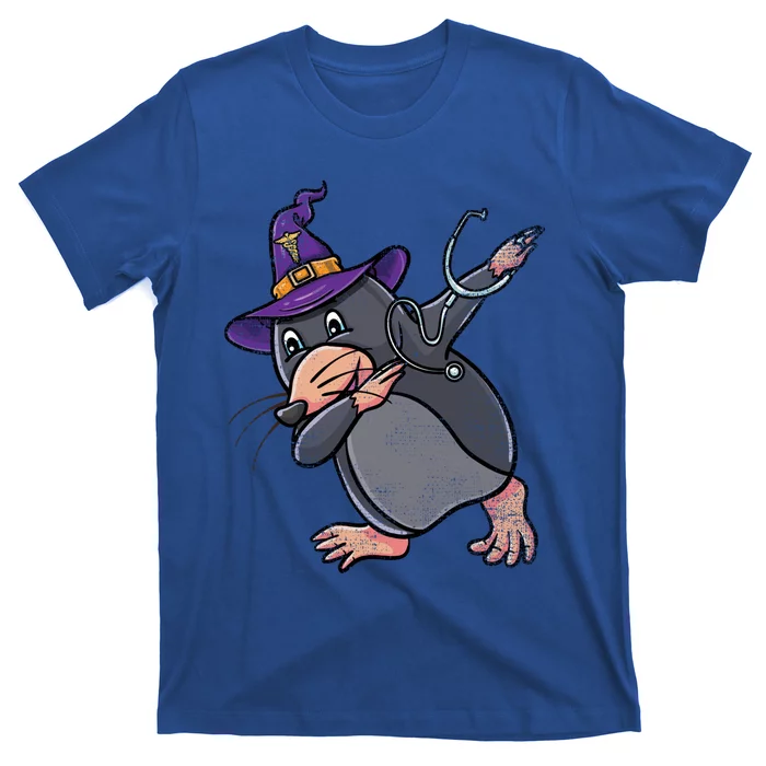 Witch Dabbing Mole Nurse Vintage Gift T-Shirt