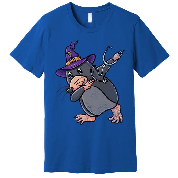 Witch Dabbing Mole Nurse Vintage Gift Premium T-Shirt