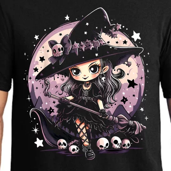 Witchs Delight: Mesmerizing Halloween Graphic Pajama Set