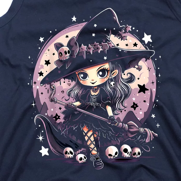 Witchs Delight: Mesmerizing Halloween Graphic Tank Top