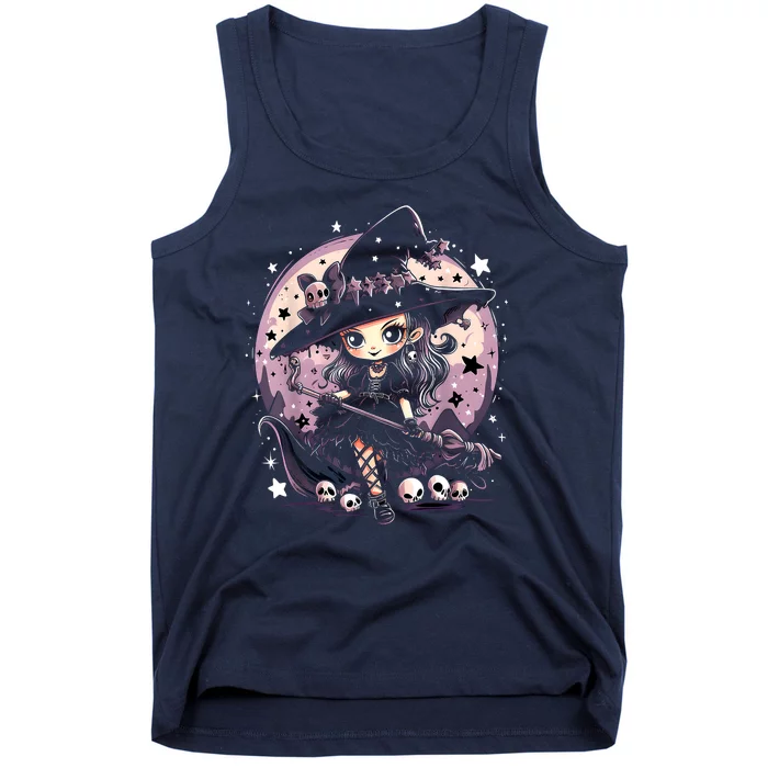 Witchs Delight: Mesmerizing Halloween Graphic Tank Top