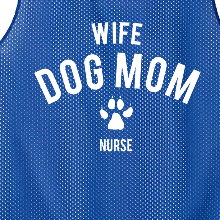 Wife Dog Mom Nurse Great Gift Funny Gift Mesh Reversible Basketball Jersey Tank