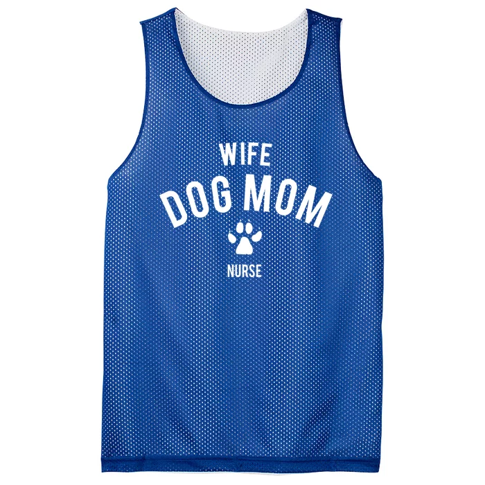 Wife Dog Mom Nurse Great Gift Funny Gift Mesh Reversible Basketball Jersey Tank