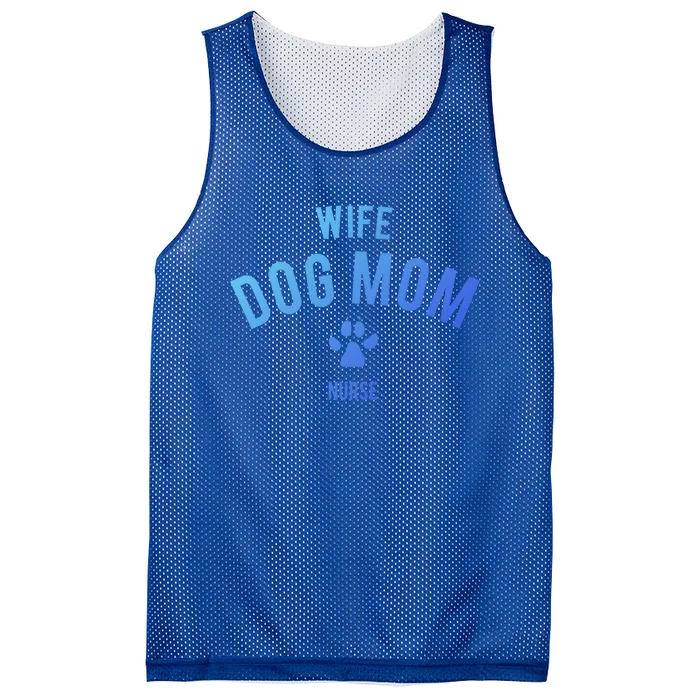 Wife Dog Mom Nurse Great Gift Funny Gift Mesh Reversible Basketball Jersey Tank