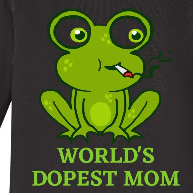 Worlds Dopest Mom Baby Long Sleeve Bodysuit