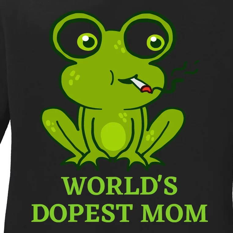 Worlds Dopest Mom Ladies Long Sleeve Shirt